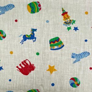 Vintage Circus Novelty Nursery Baby Children's Kids Cotton Fabric | 1.8 Yards